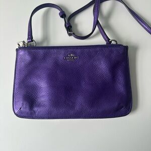 Vintage Coach Vibrant Purple Crossbody Bag
